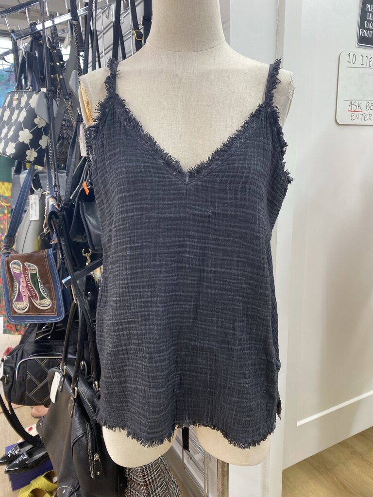 Pokoloko crinkle cotton tank O/S