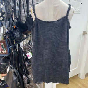 Pokoloko crinkle cotton tank O/S