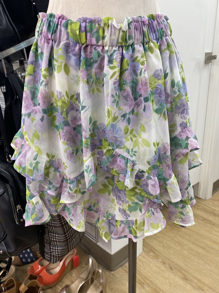 For Love & Lemons ruffly skirt L NWT
