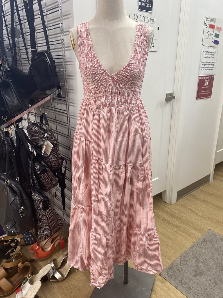 Lucky Brand smocked maxi dress XS