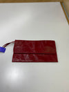 Roots leather wristlet/clutch