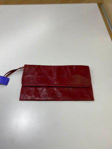 Roots leather wristlet/clutch