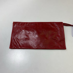 Roots leather wristlet/clutch