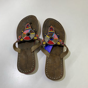LaidBack London handmade beaded sandals 37