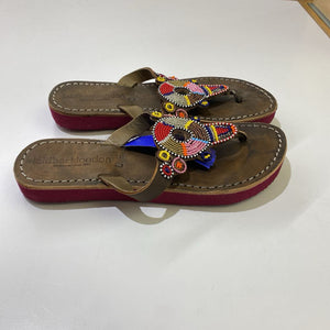 LaidBack London handmade beaded sandals 37