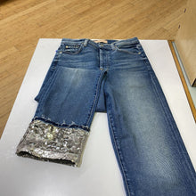 Load image into Gallery viewer, Seven for All mankind sequin cuff jeans 28
