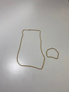 GLDN GRL gold plated bracelet/necklace set