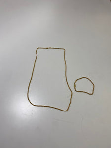 GLDN GRL gold plated bracelet/necklace set