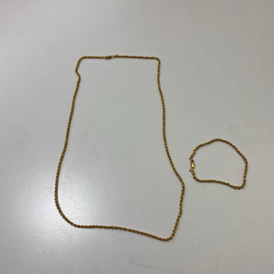 GLDN GRL gold plated bracelet/necklace set