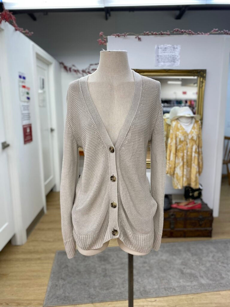 Banana Republic knit linen cardi M