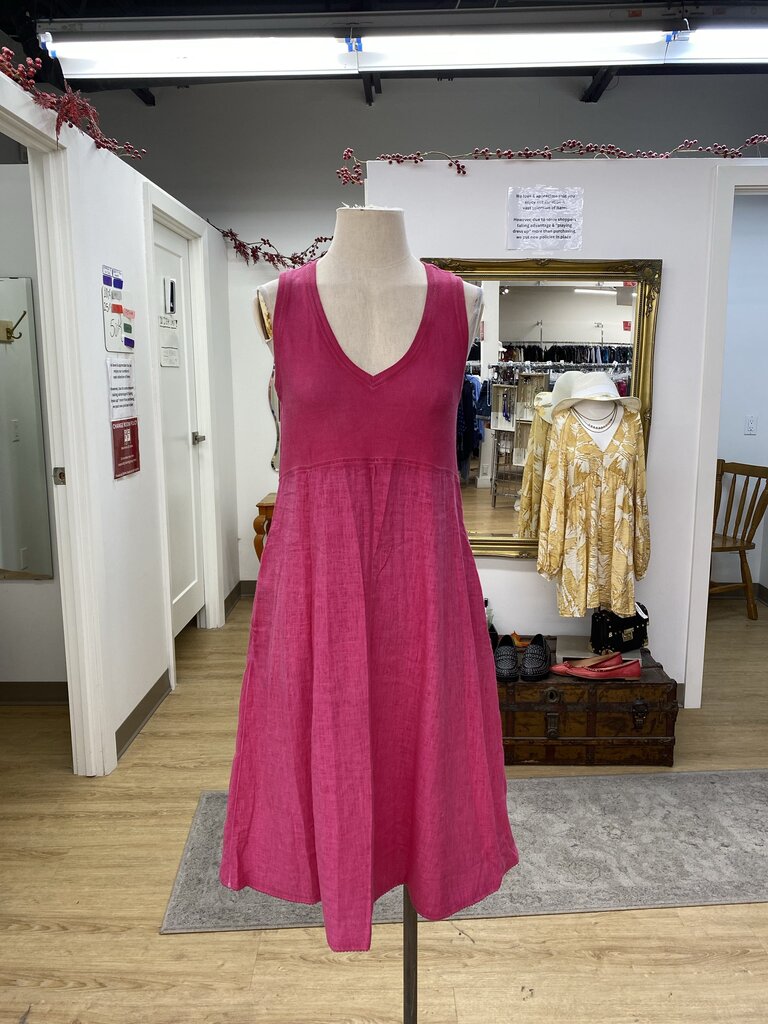 Melanie Lyne ribbed/linen blend dress S