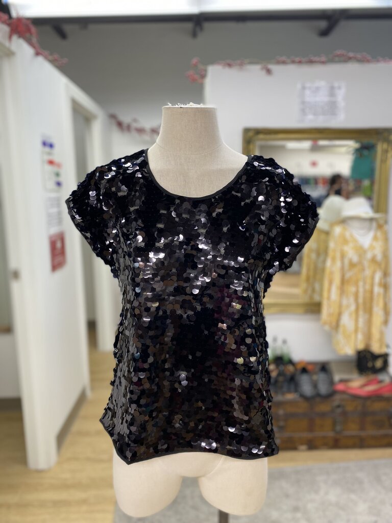 Armani Exchange sequin top M NWT