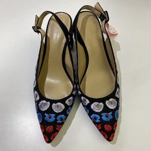 Ann Taylor embroidered slingbacks 6.5