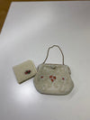 Vintage Made in France beaded evening bag w matching wallet