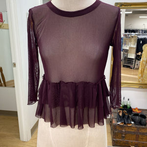 Out from Under sheer mesh top S