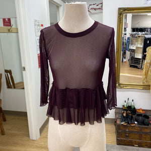 Out from Under sheer mesh top S