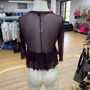 Out from Under sheer mesh top S