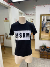 Load image into Gallery viewer, MSGM grey/black logo tee XS
