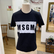 Load image into Gallery viewer, MSGM grey/black logo tee XS
