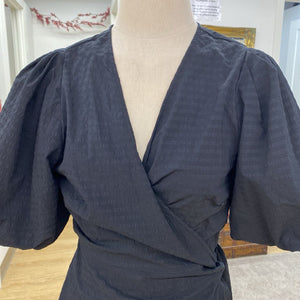 H&M puff sleeve maxi wrap dress M