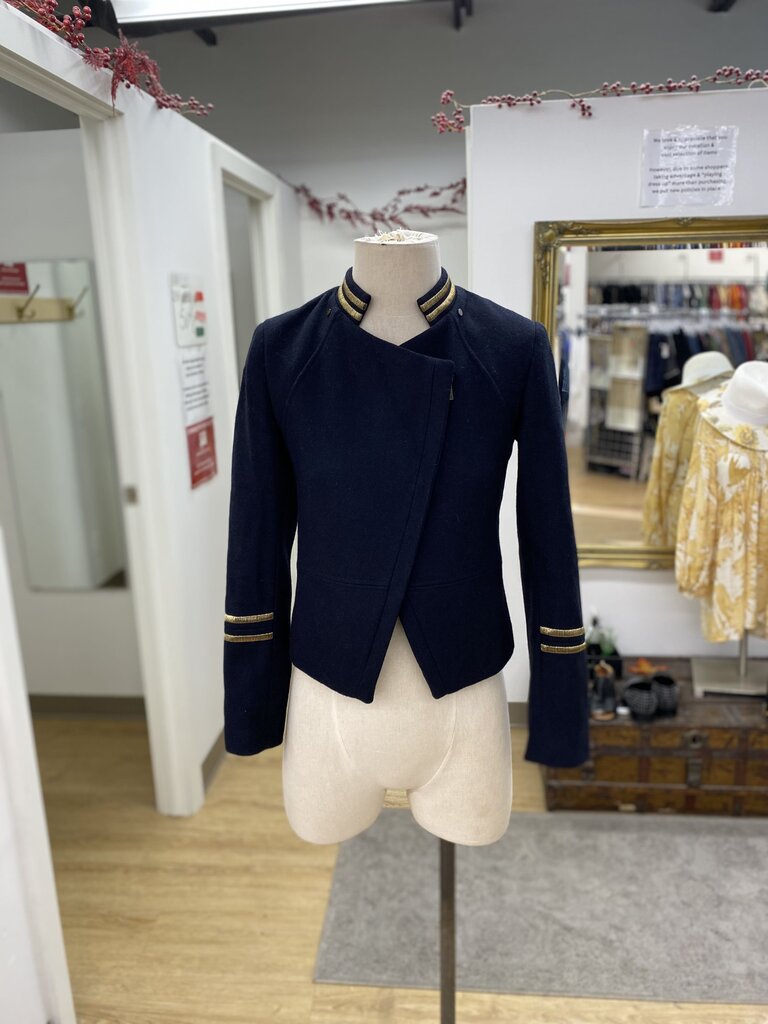H&M military style blazer XS