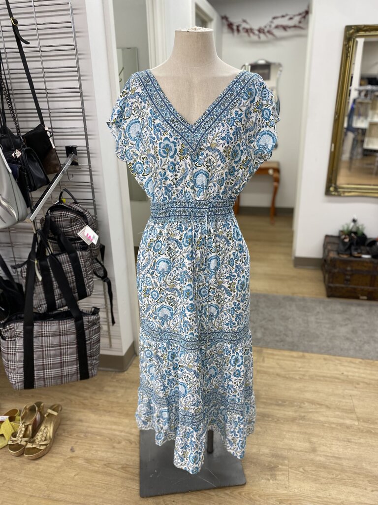 Rachel Zoe linen/blend maxi dress M
