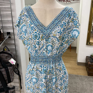 Rachel Zoe linen/blend maxi dress M