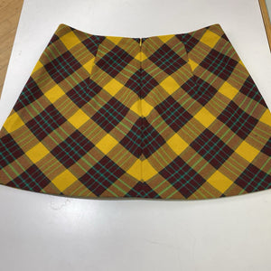 Zara plaid mini skirt L