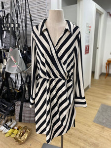 H&M striped gathered dress XL