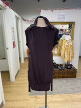 Load image into Gallery viewer, Brown belted tunic dress
