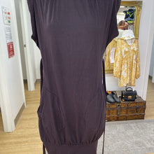 Load image into Gallery viewer, Brown belted tunic dress
