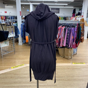 Brown belted tunic dress