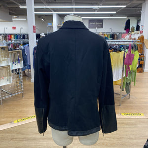 Danier leather trim blazer L