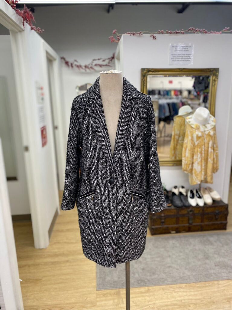 White House Black Market wool blend fall coat S