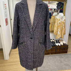 White House Black Market wool blend fall coat S