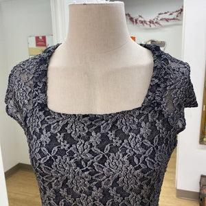 Melanie Lyne metallic lace top NWT S