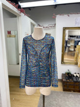 Load image into Gallery viewer, Tristan floral gathered mesh top NWT S
