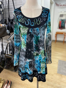 Taifun mesh overlay dress 8
