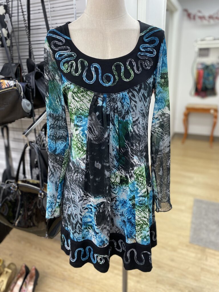 Taifun mesh overlay dress 8