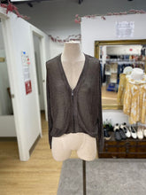 Load image into Gallery viewer, Zara metal fibre zip up top L
