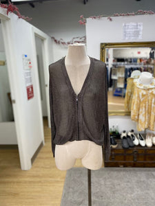 Zara metal fibre zip up top L