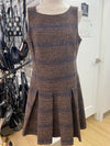 Nanette Lepore tweed metallic dress 12