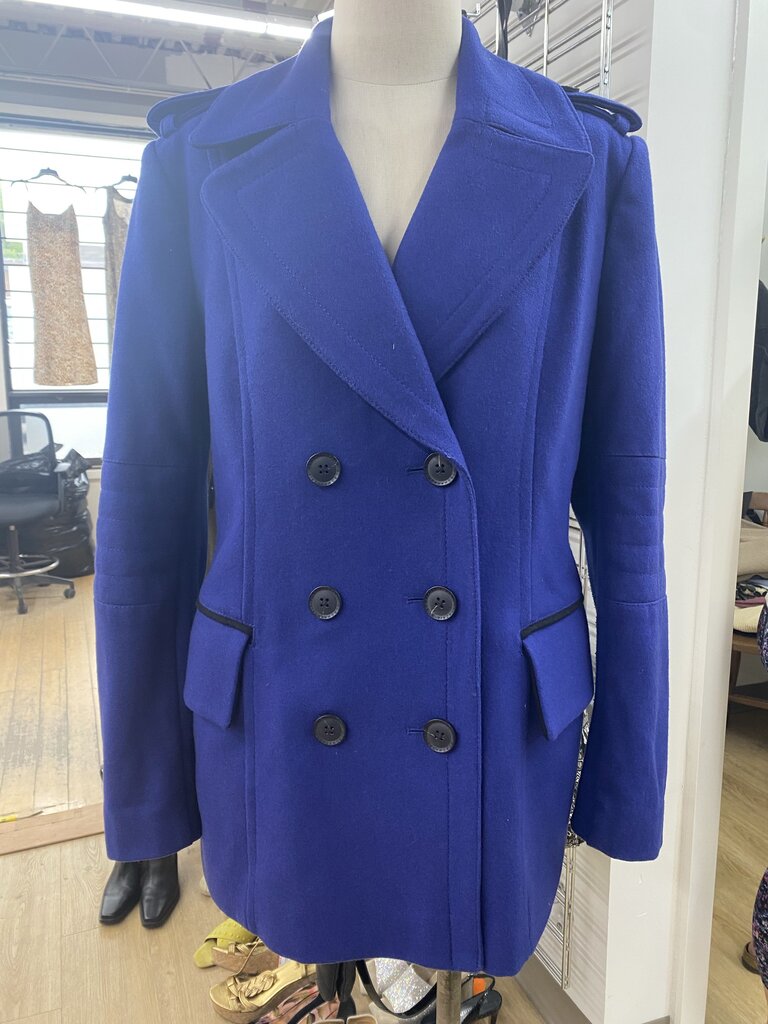 BCBG Max Azria wool/cashmere/blend fall coat L
