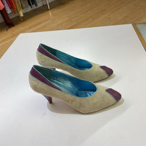 Lovely People suede/leather heels 7