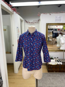 LL Bean Wrinkle Free button up top XS