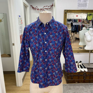 LL Bean Wrinkle Free button up top XS