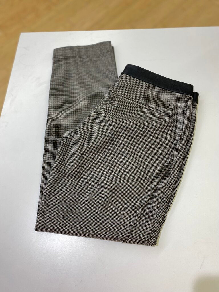 Club Monaco leather trim wool blend pants 2