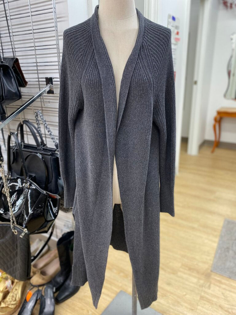 Autumn Cashmere long cotton open cardi L