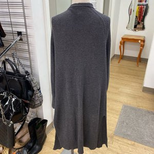 Autumn Cashmere long cotton open cardi L