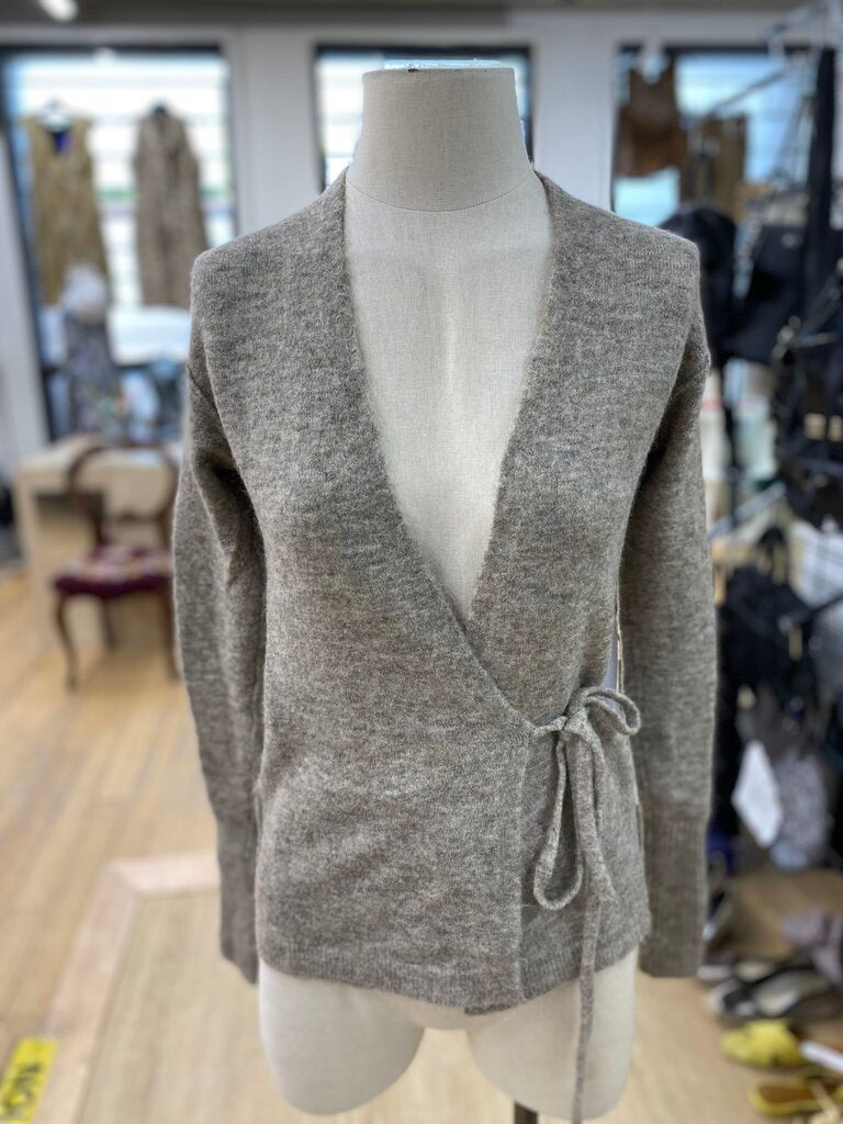 Wilfred alpaca/wool/blend tie cardi XS
